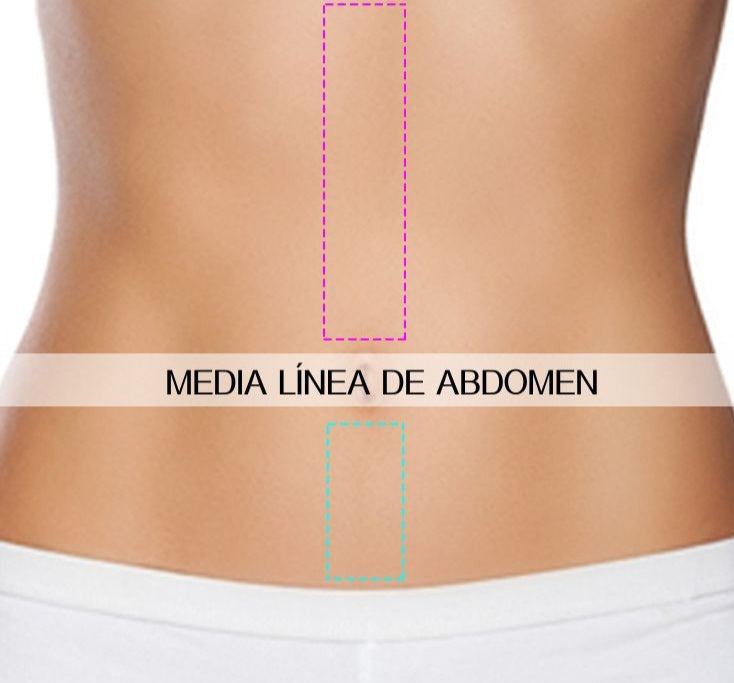 Depilacion laser abdomen linea fina Dama)